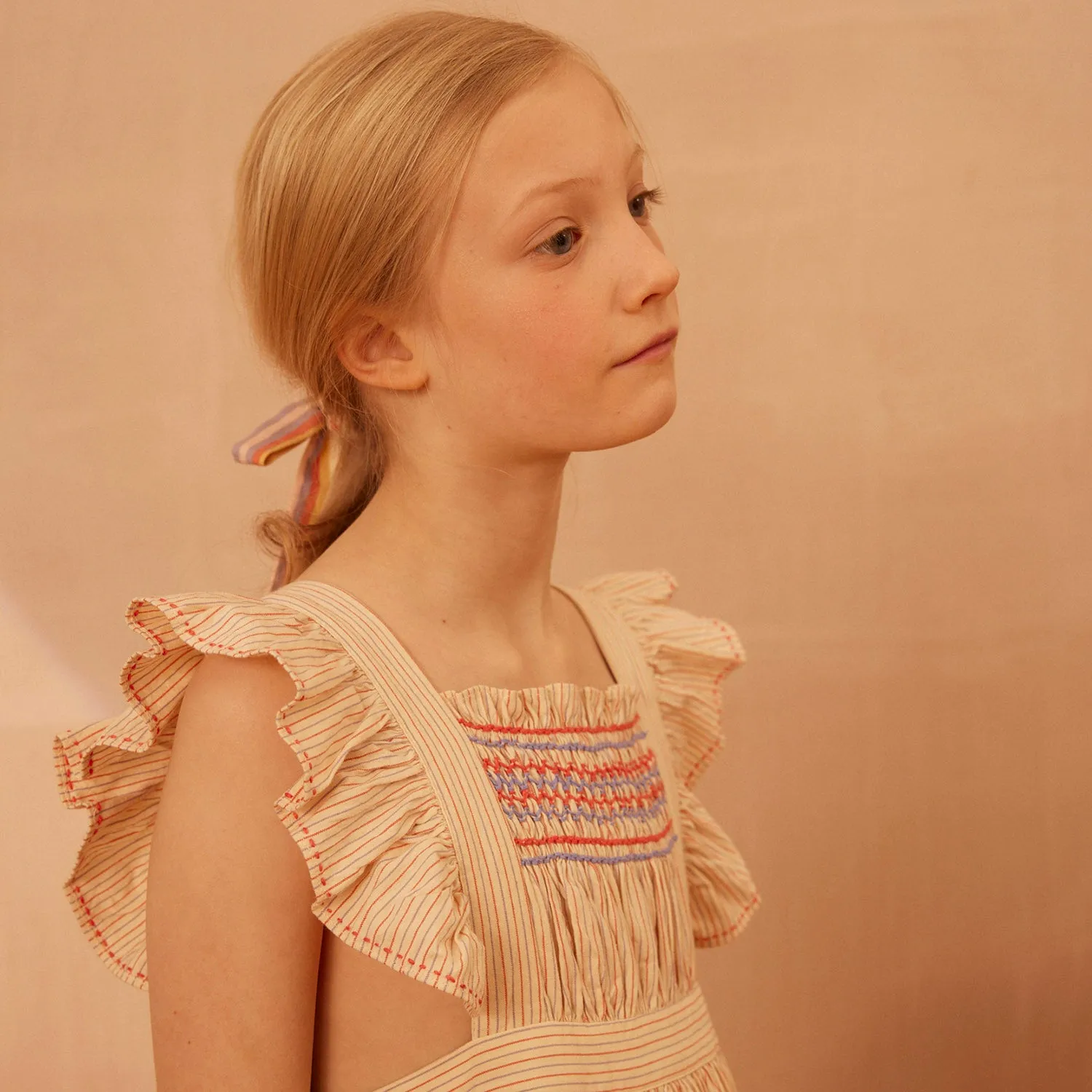 Cotton Bessie Pinafore - Cazan Stripe