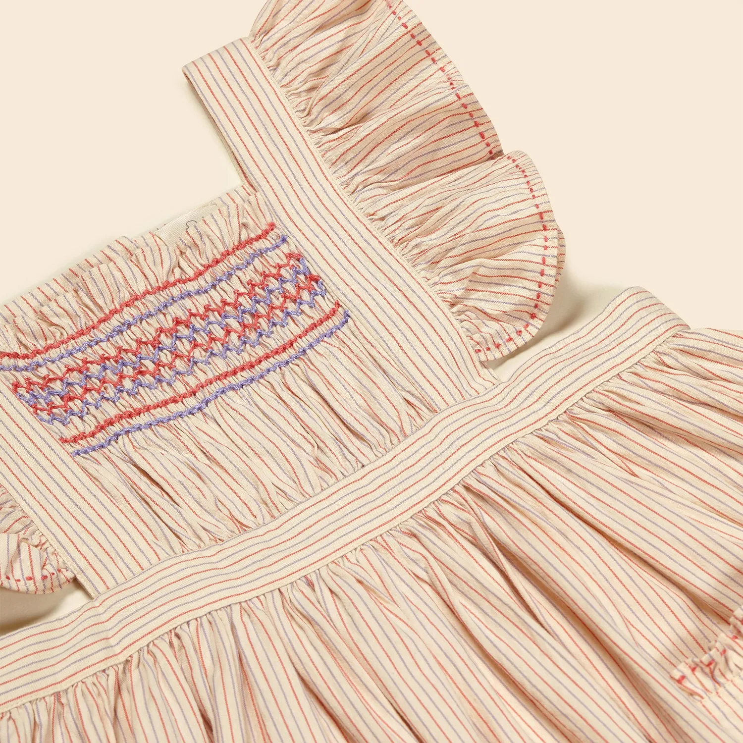Cotton Bessie Pinafore - Cazan Stripe