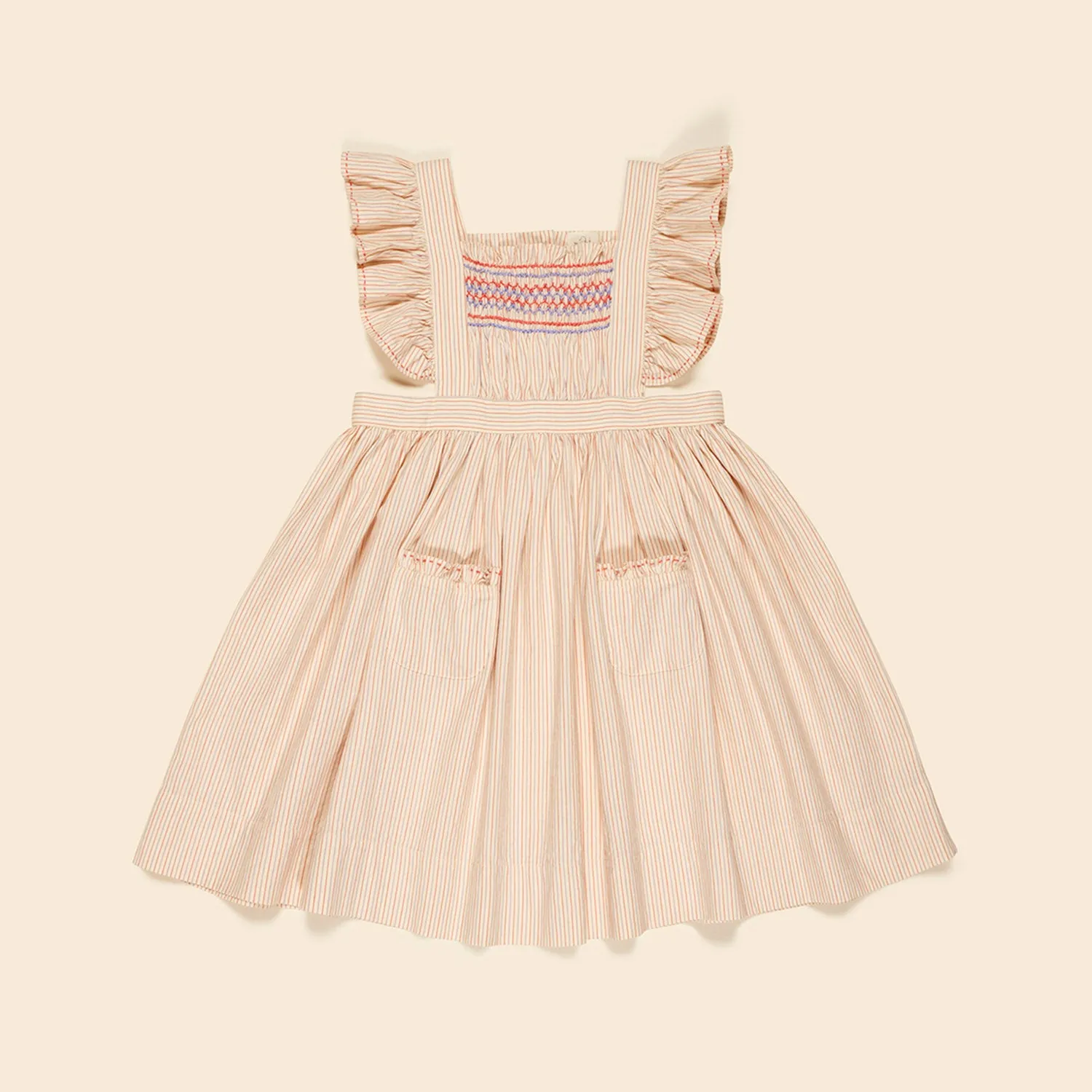 Cotton Bessie Pinafore - Cazan Stripe