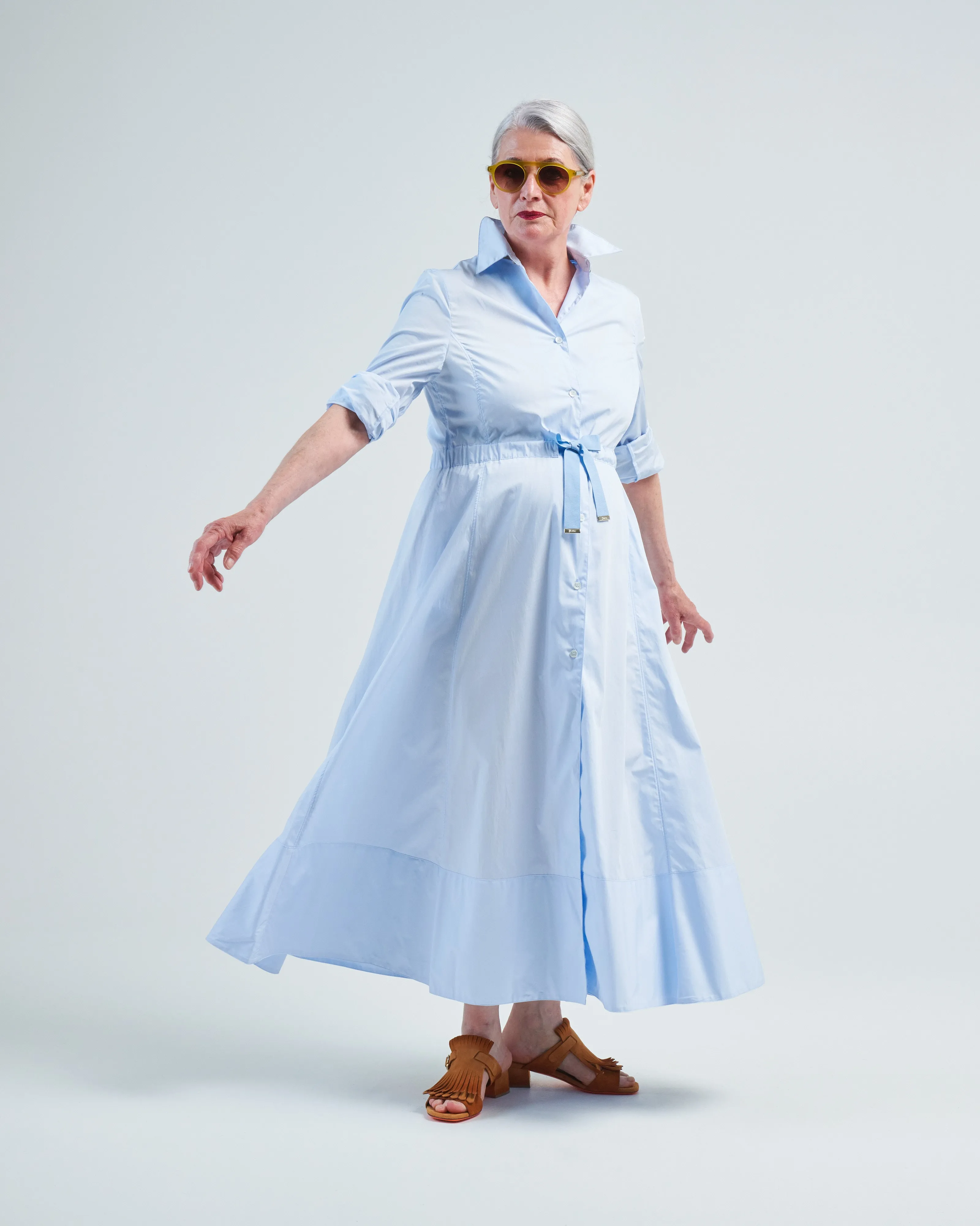 cotton long shirtdress