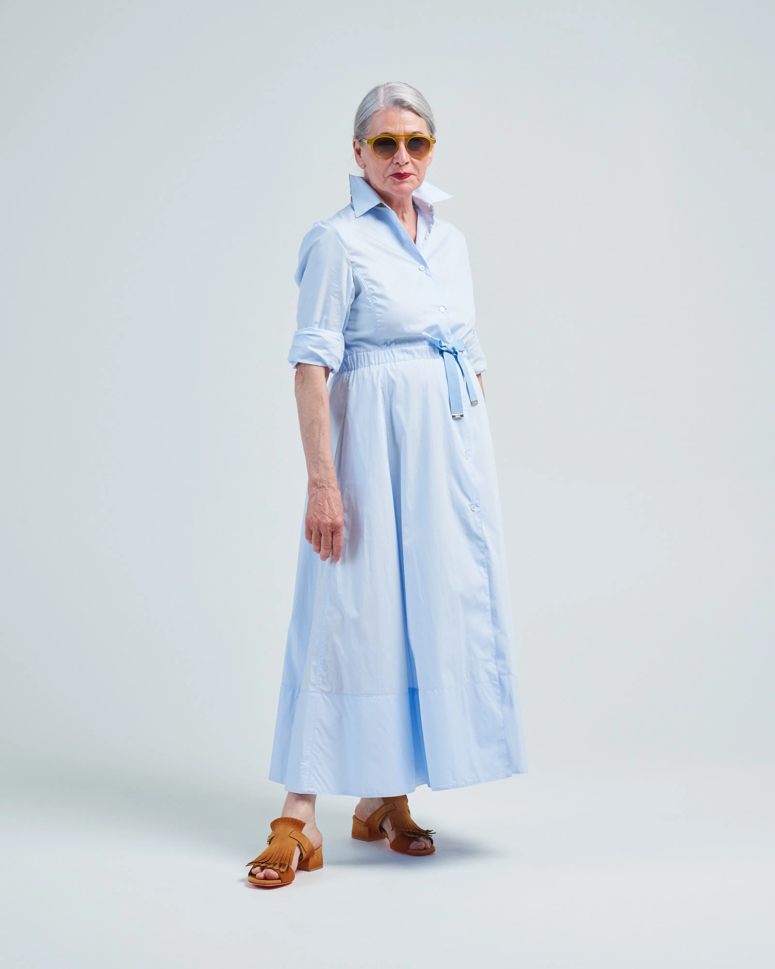 cotton long shirtdress