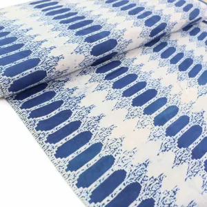 Cotton Voile - Indigo Hand block print