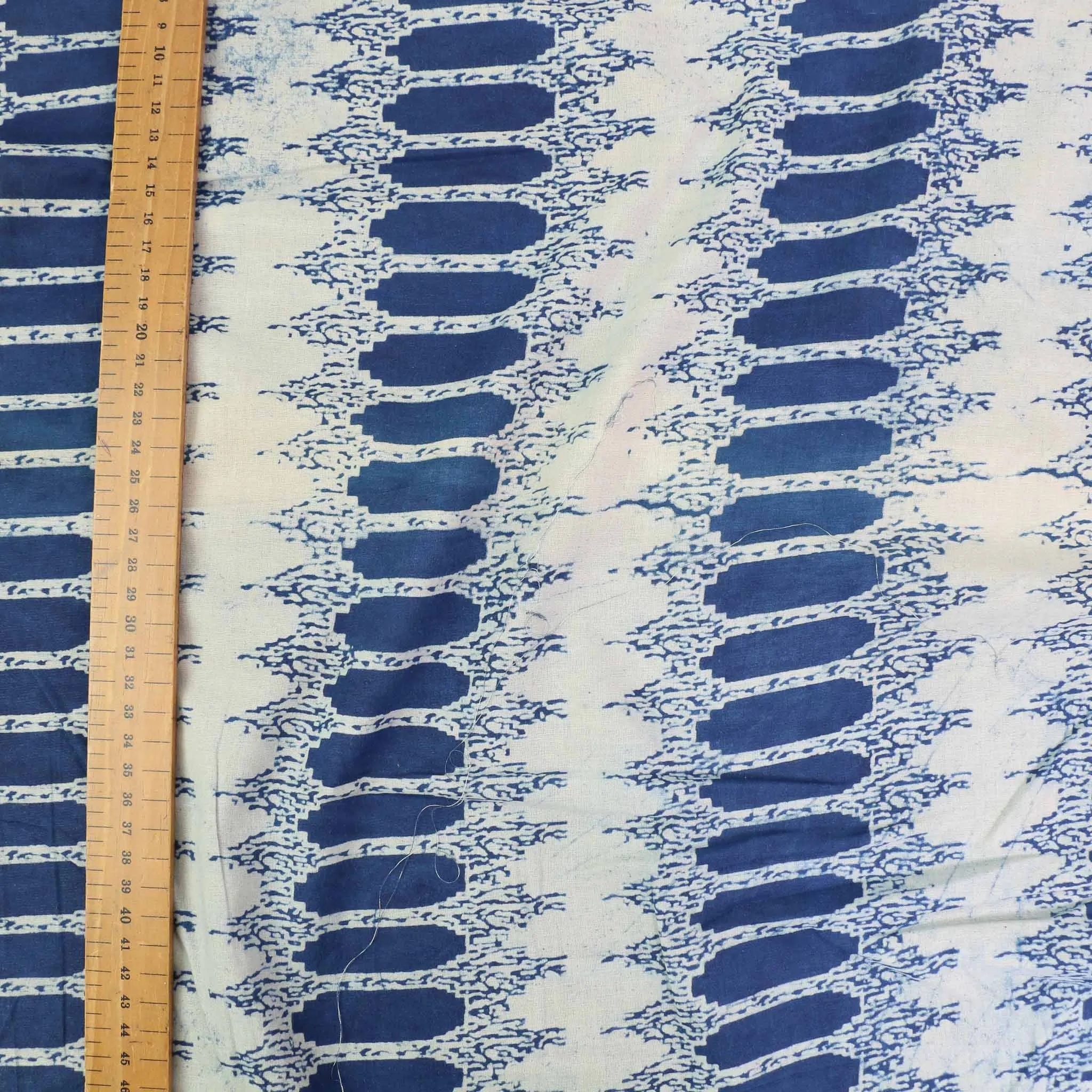 Cotton Voile - Indigo Hand block print