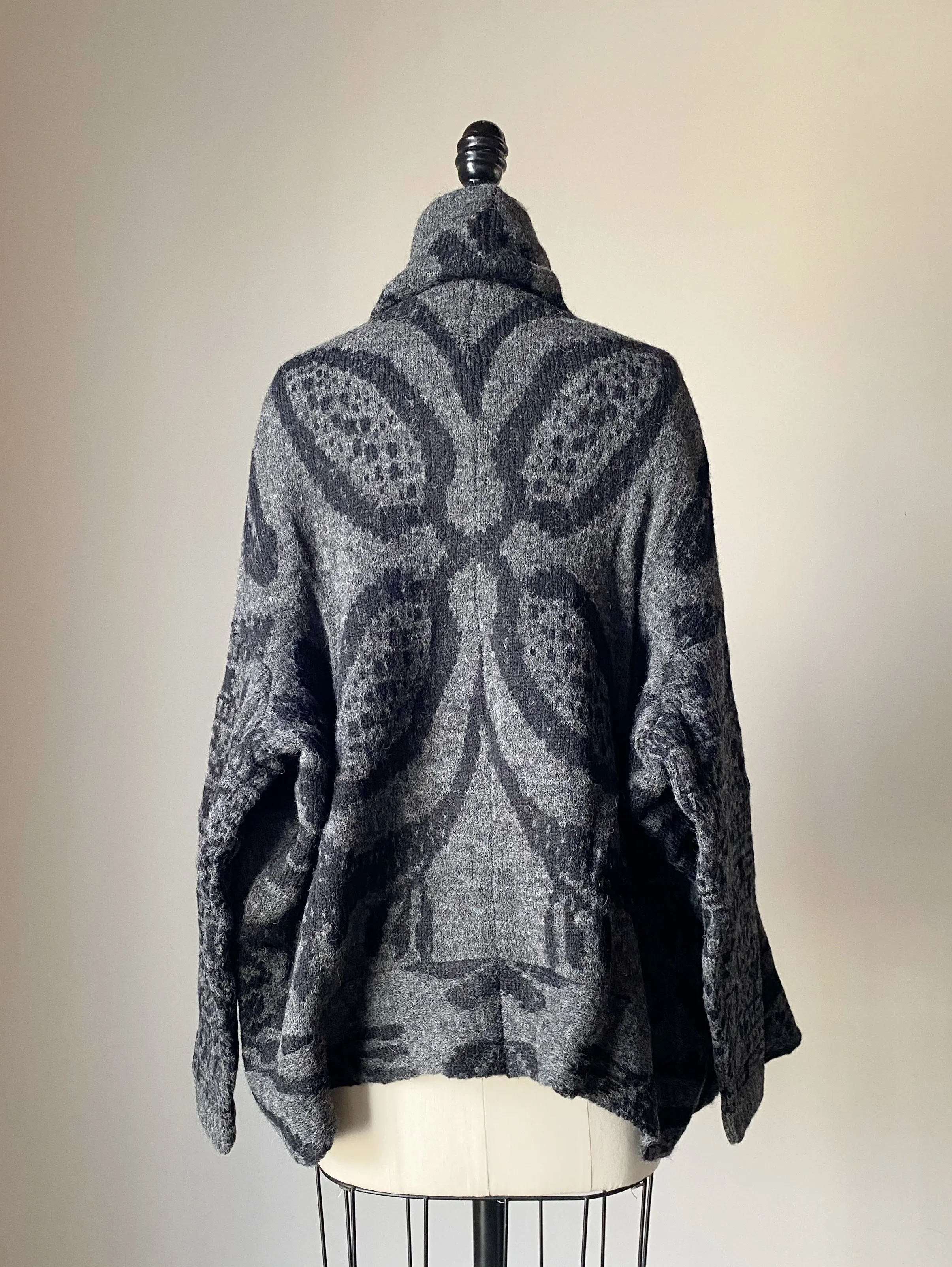 coverlet cocoon cardigan in grey