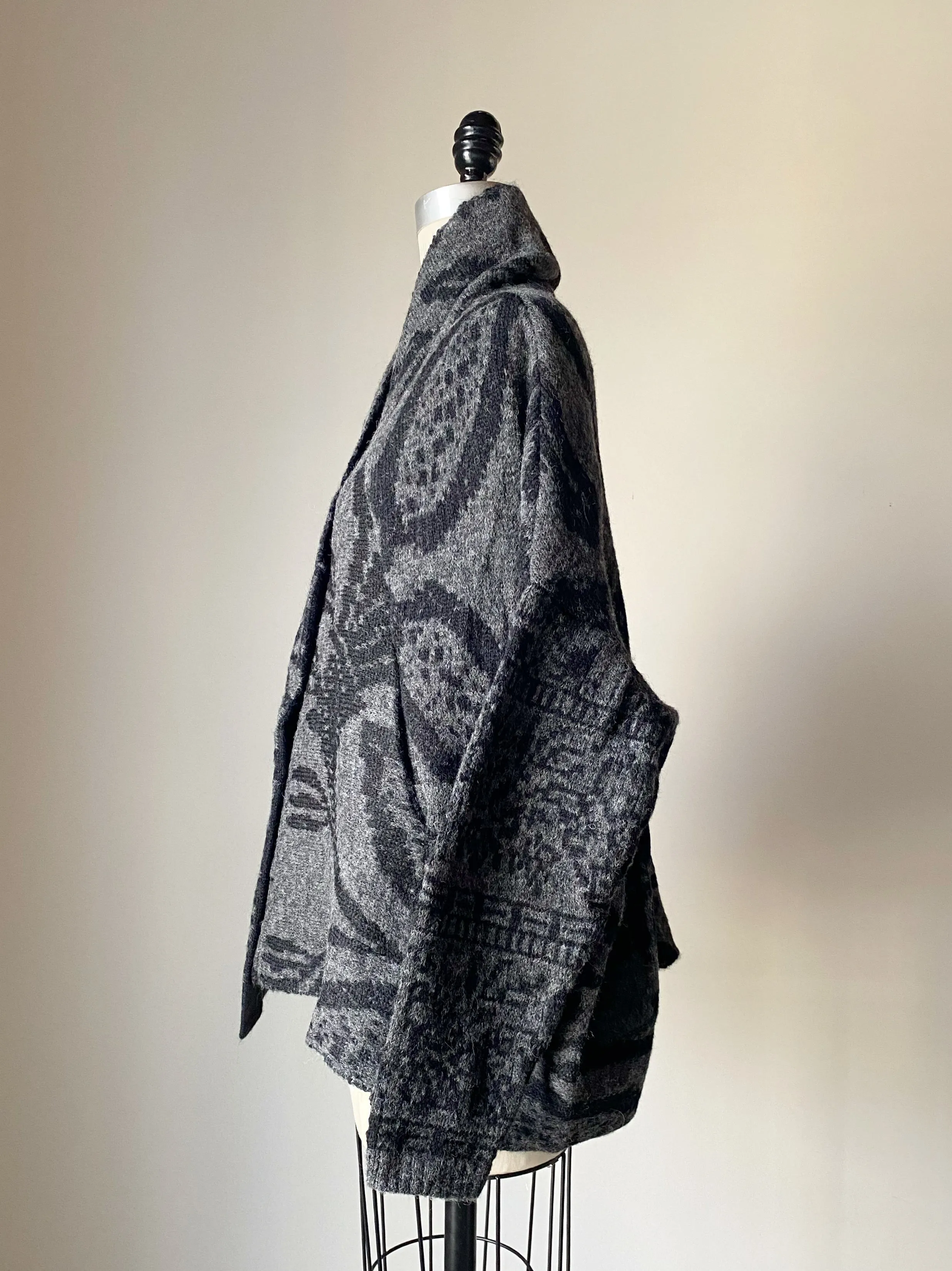 coverlet cocoon cardigan in grey
