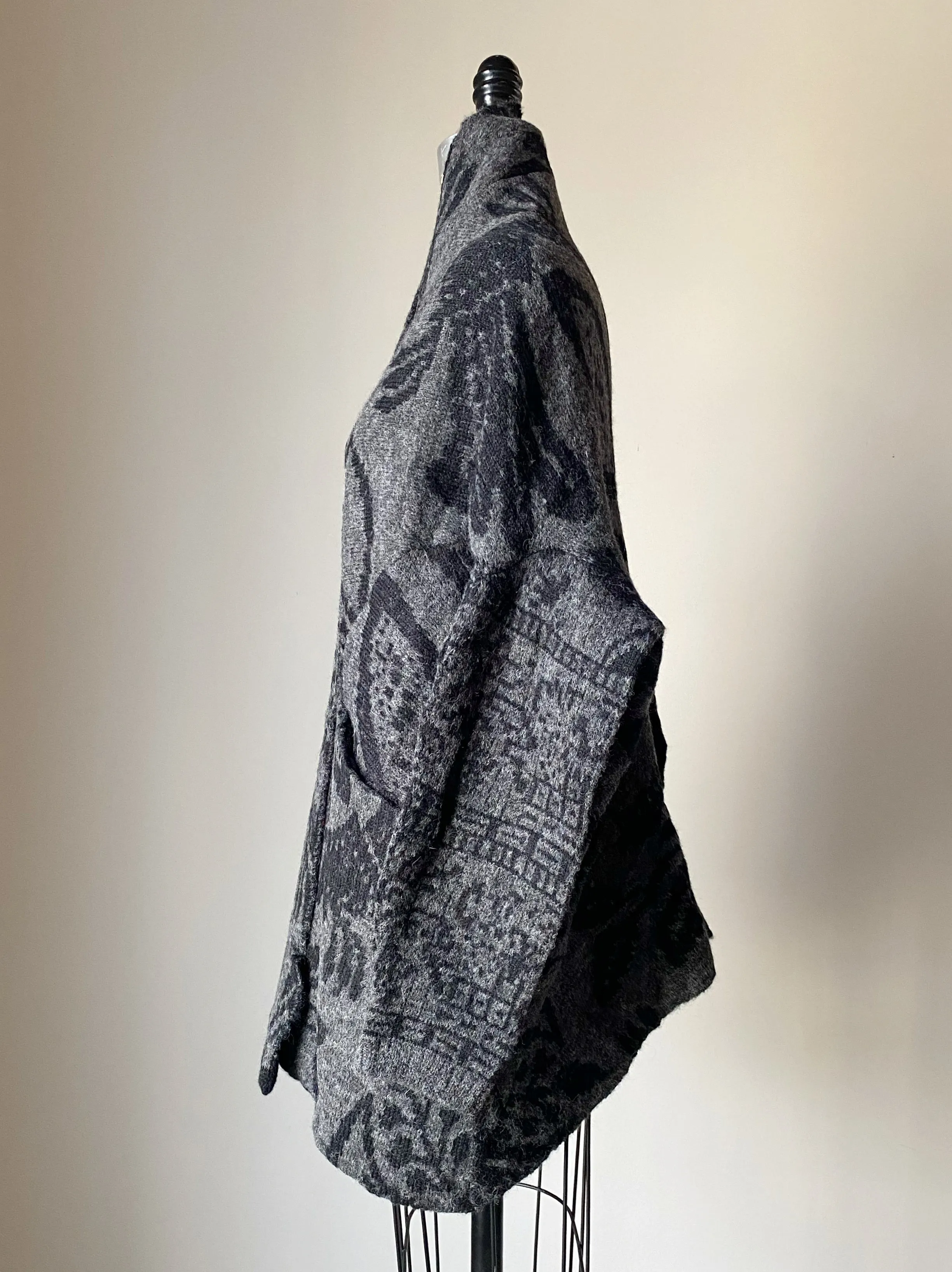 coverlet cocoon cardigan in grey