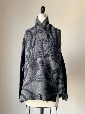 coverlet cocoon cardigan in grey