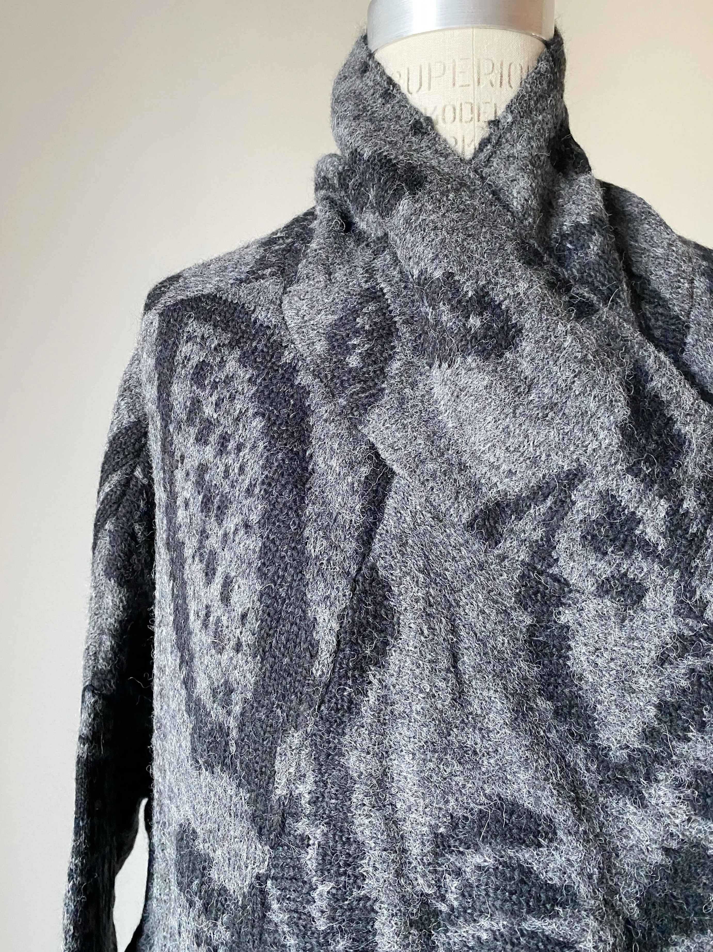 coverlet cocoon cardigan in grey