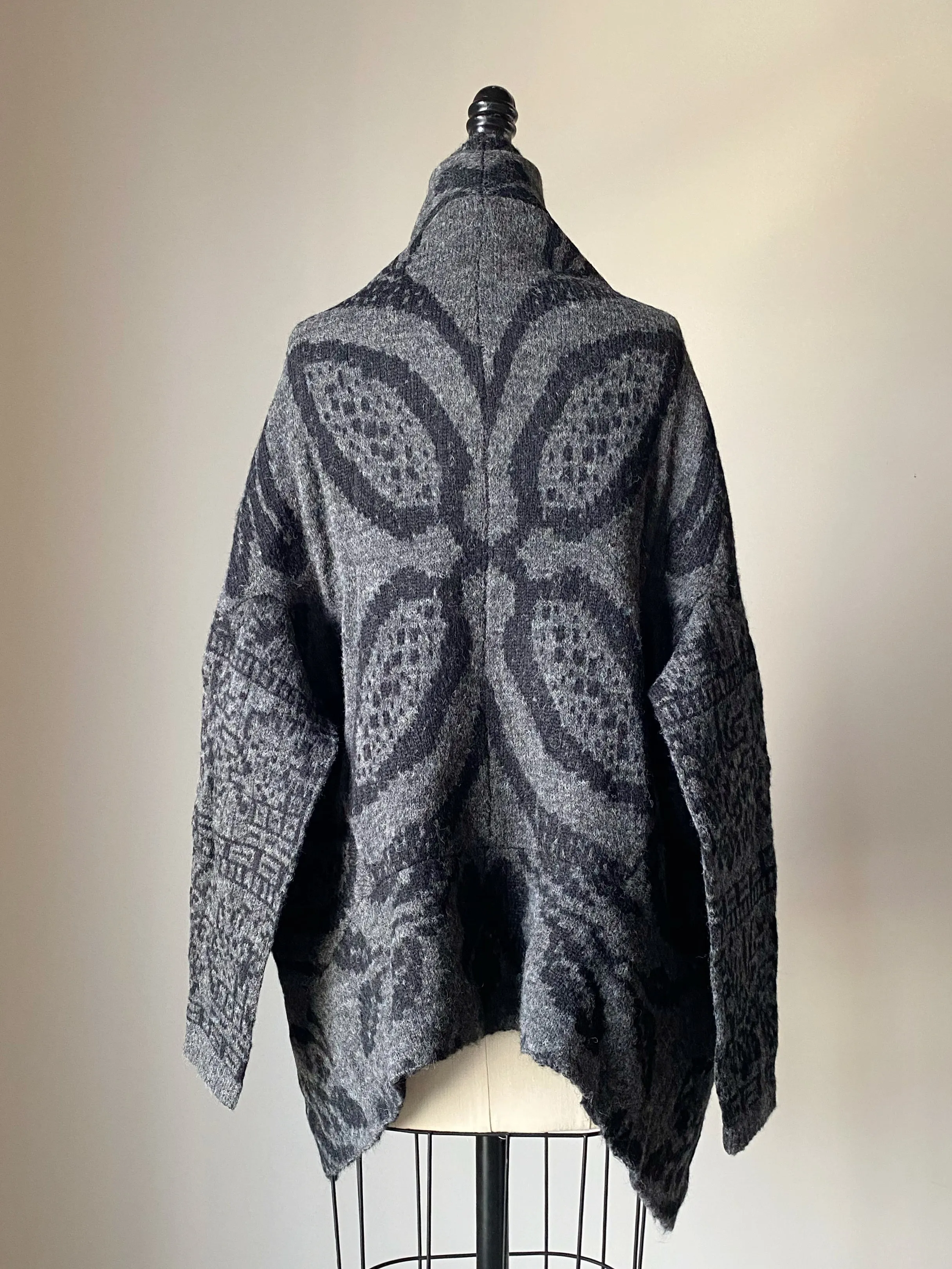 coverlet cocoon cardigan in grey