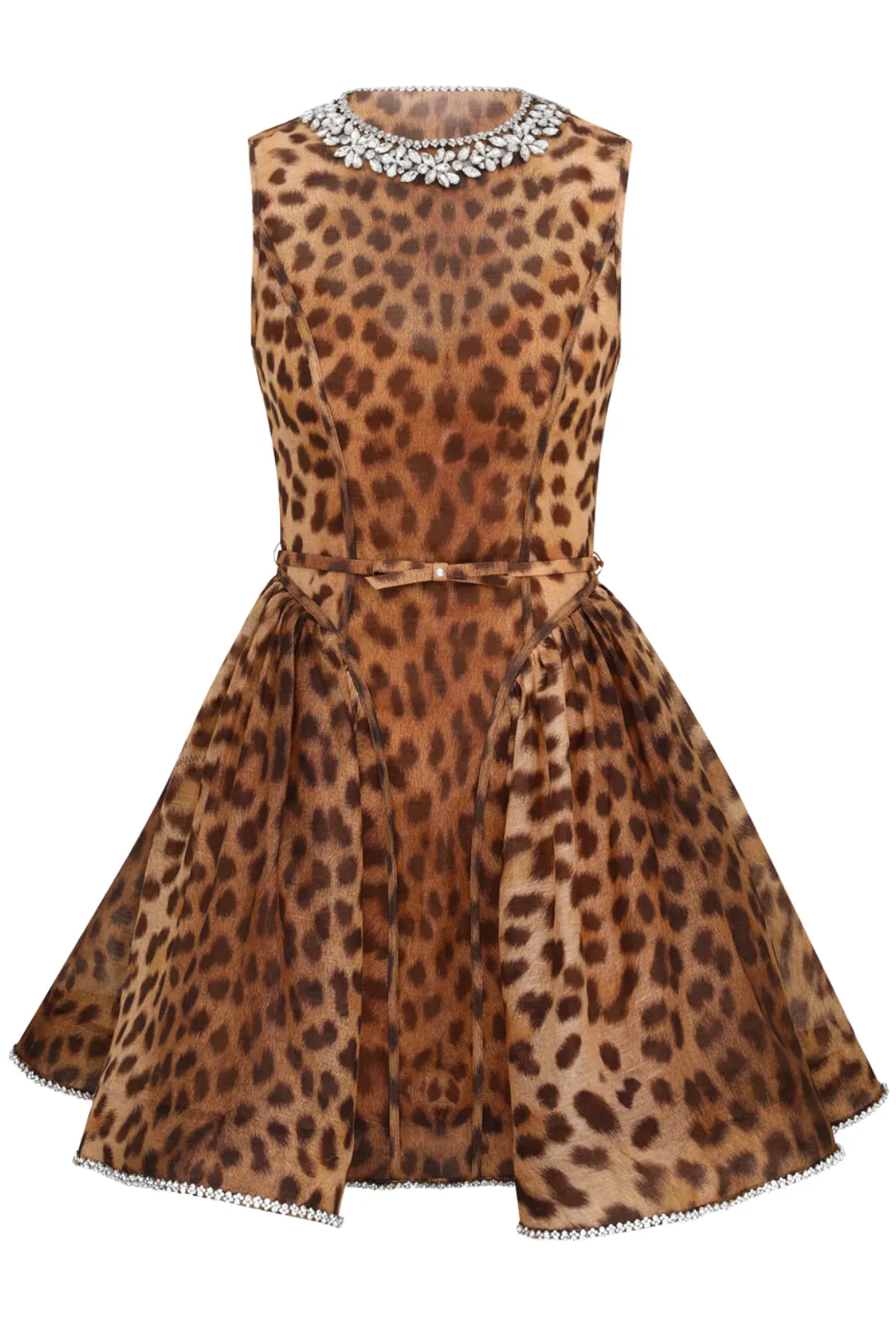 Crush Panelled Mini Dress | Leopard
