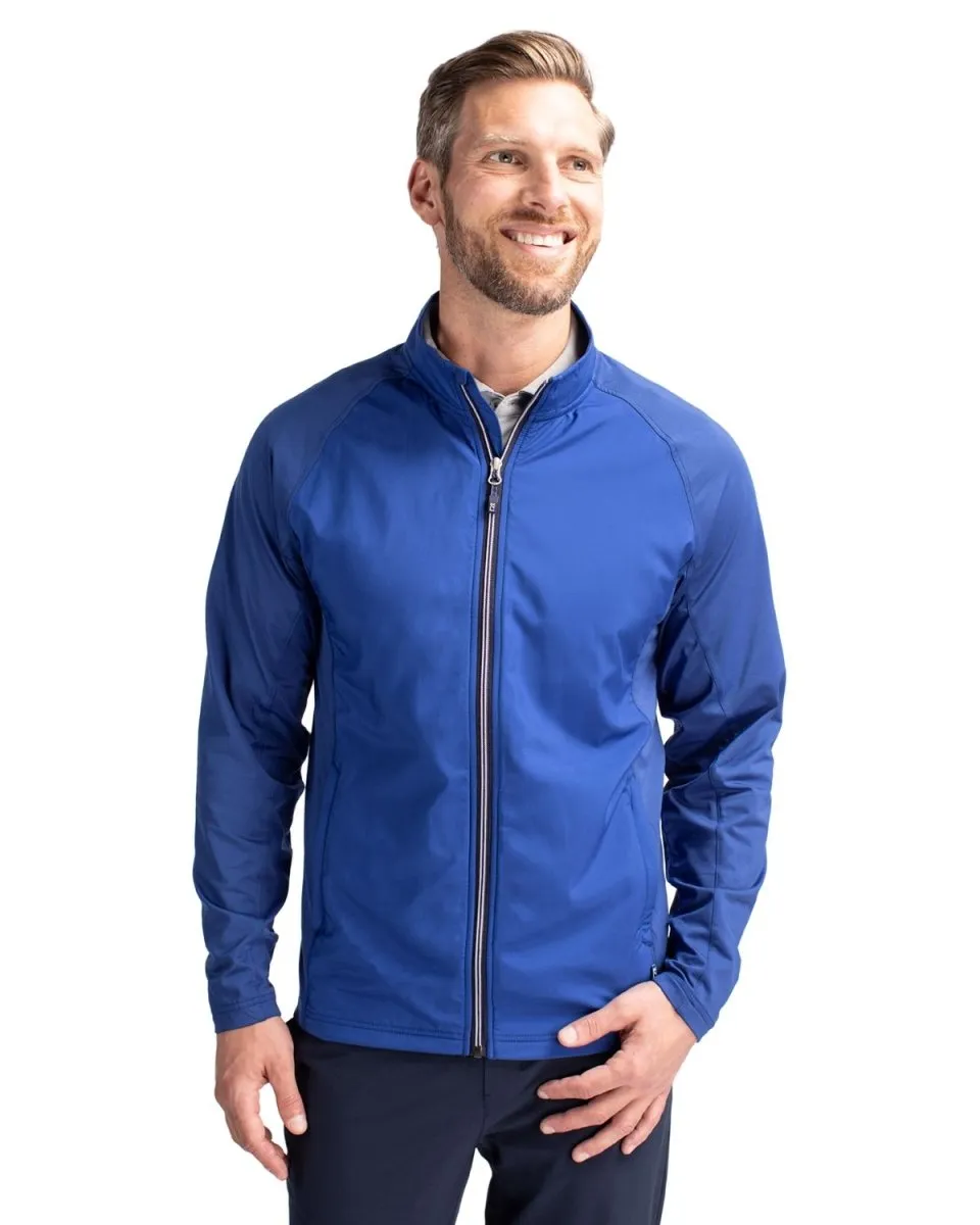 Cutter & Buck Men's Adapt Eco Knit Hybrid Recycled Full Zip Jacket