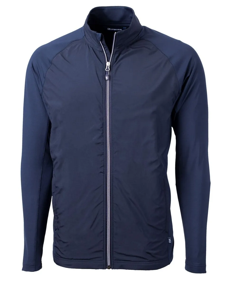 Cutter & Buck Men's Adapt Eco Knit Hybrid Recycled Full Zip Jacket
