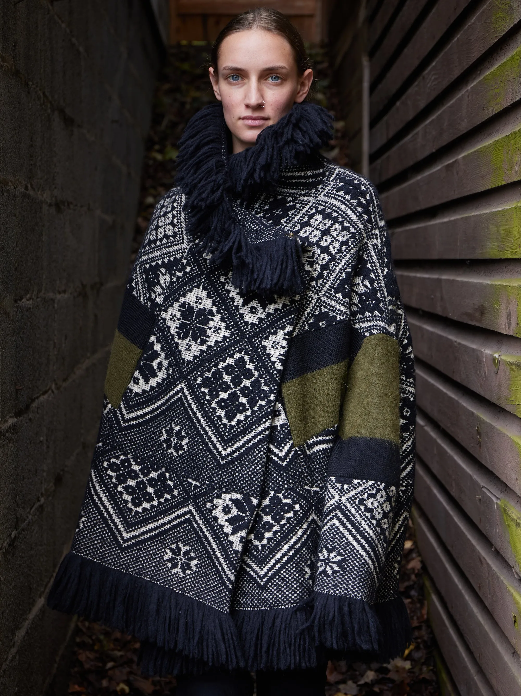 diamond cocoon with fringe