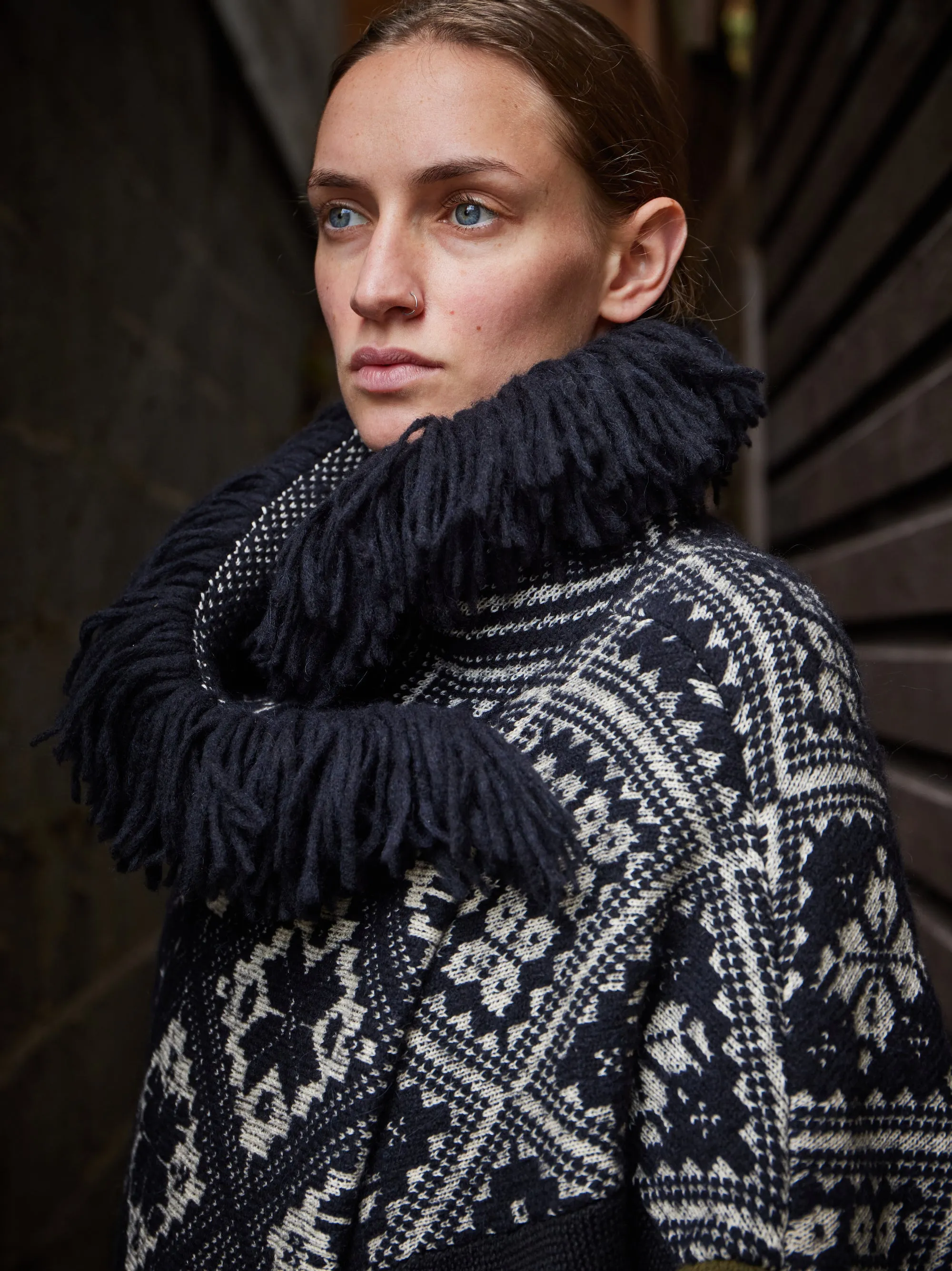 diamond cocoon with fringe