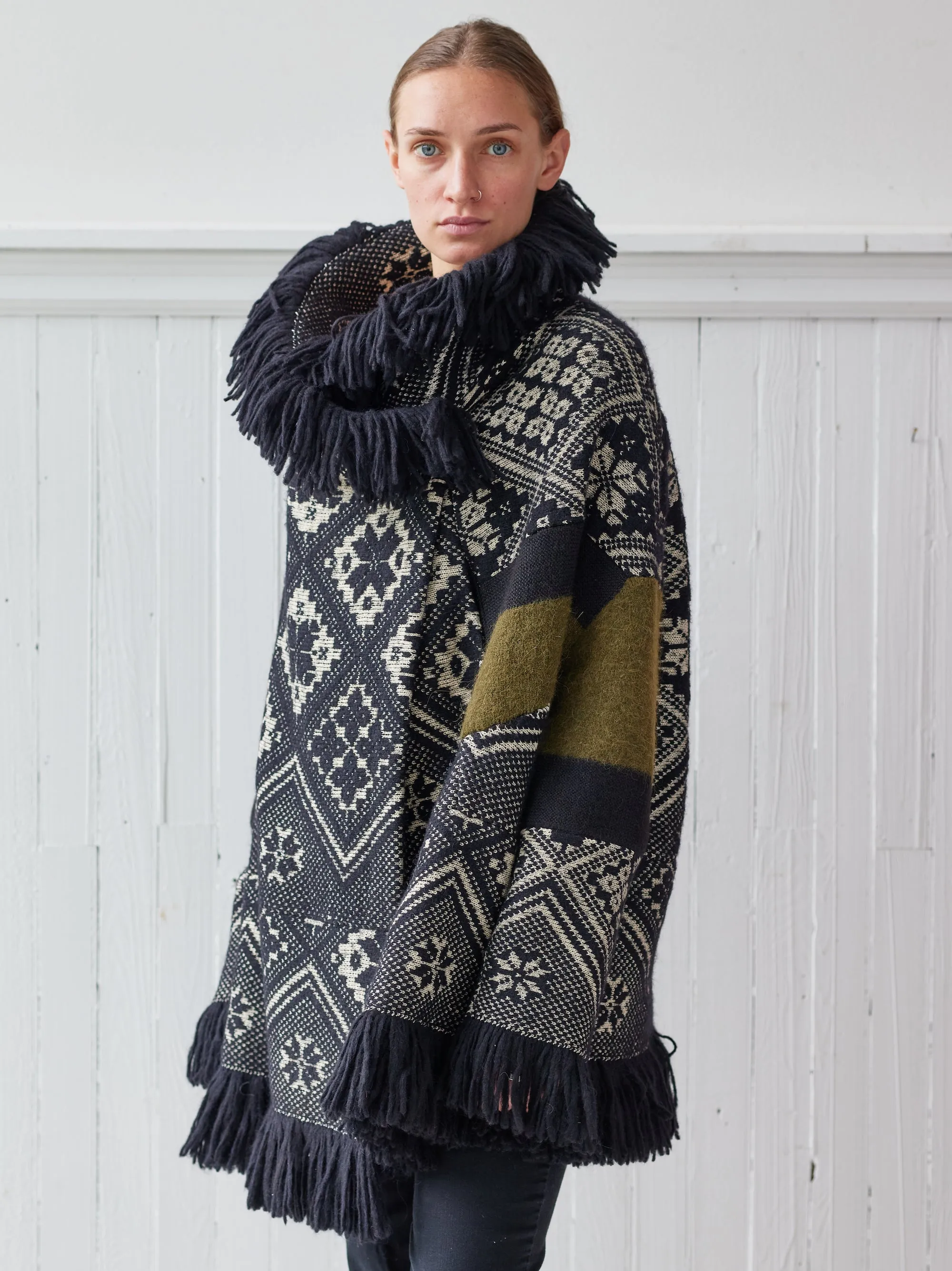 diamond cocoon with fringe