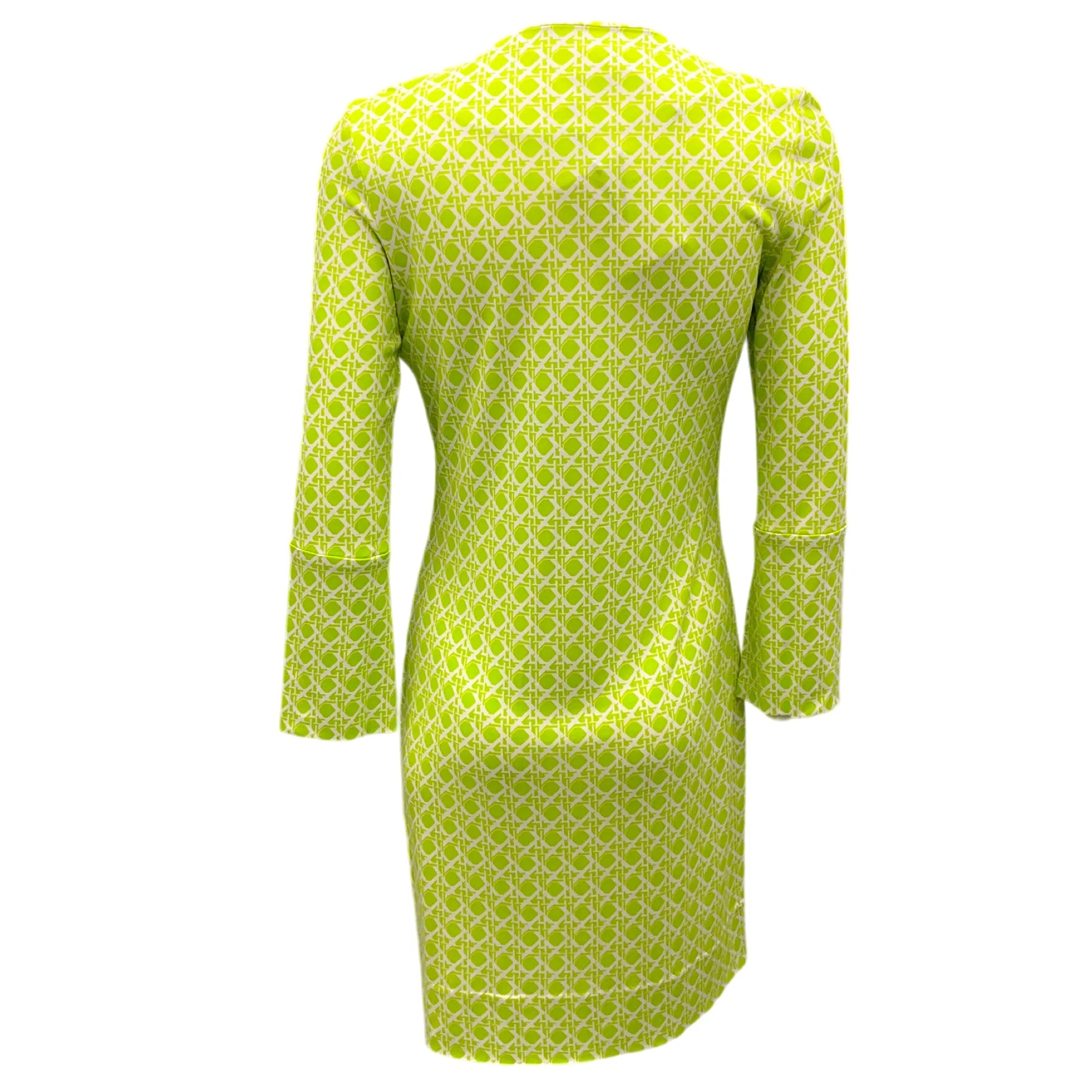 Diane von Furstenberg Lime / White New Reina Dress