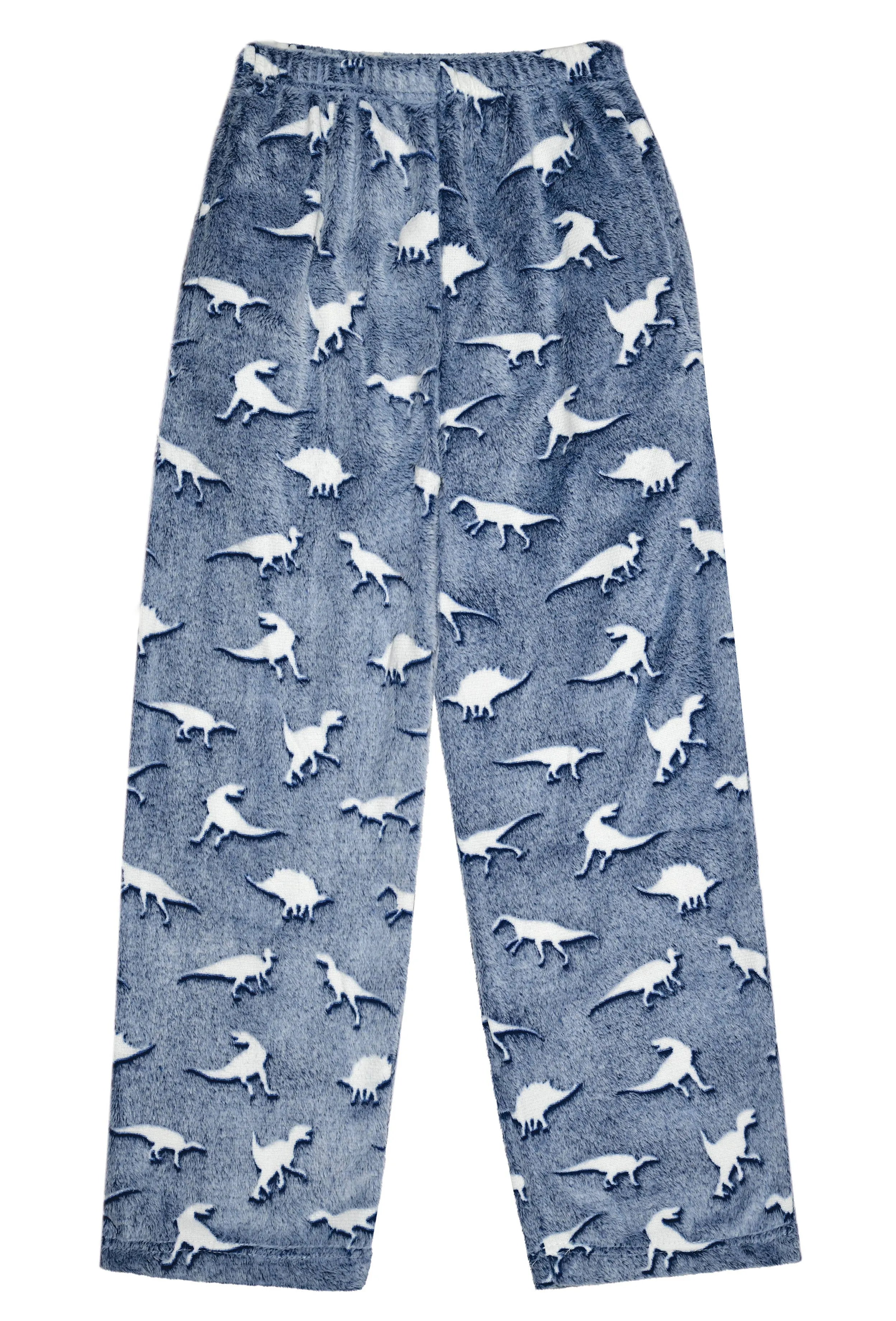 Dinosaur Tracks Glow in the Dark Plush Pants