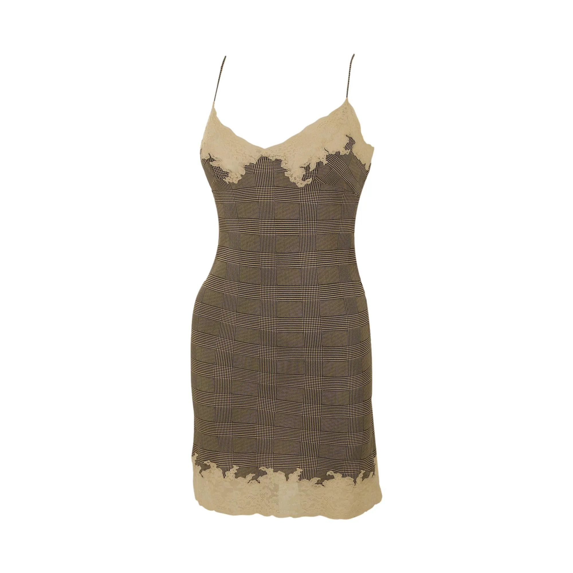 Dior Grey Lace Slip Dress