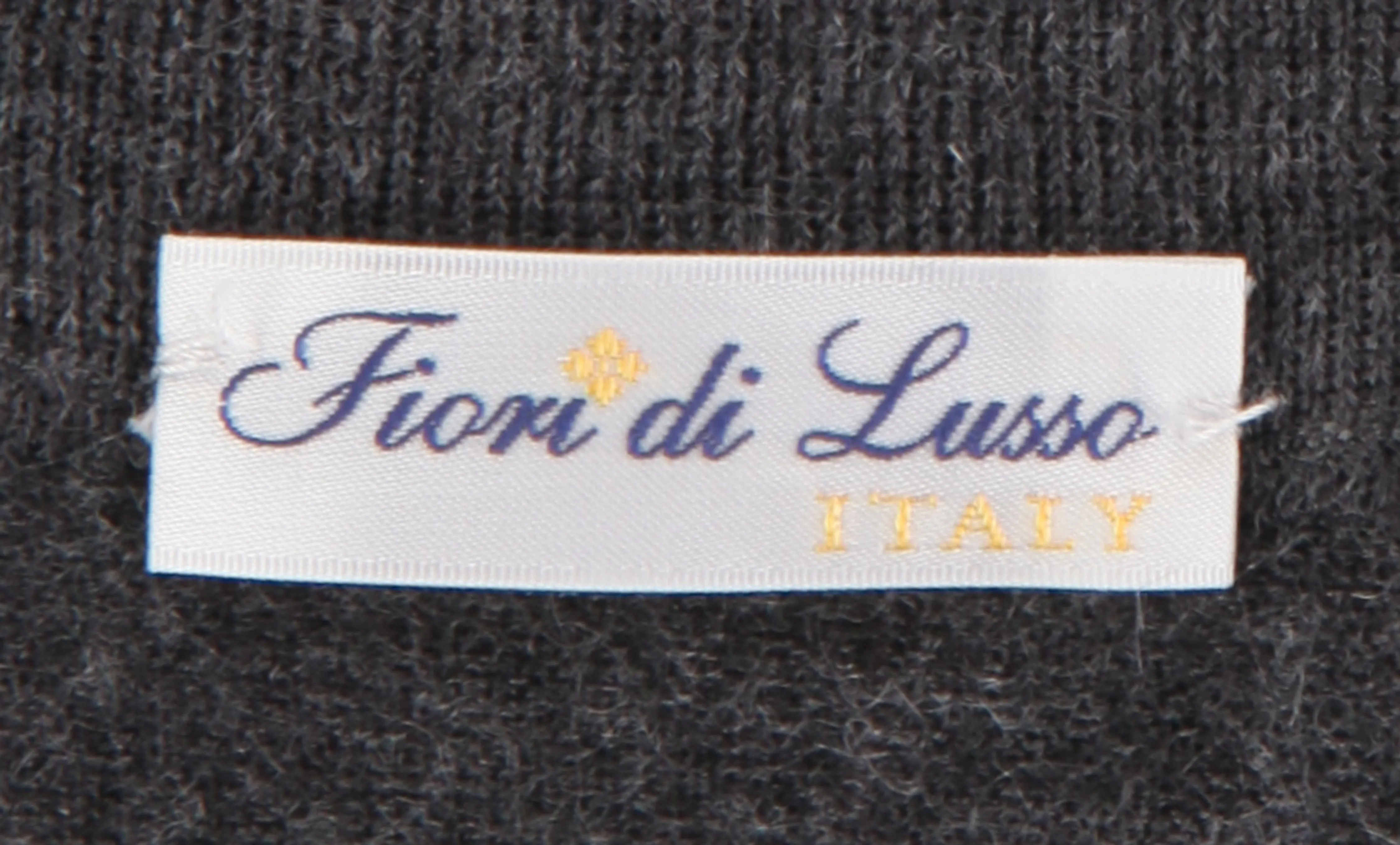 Fiori Di Lusso Charcoal Gray V-Neck Sweater