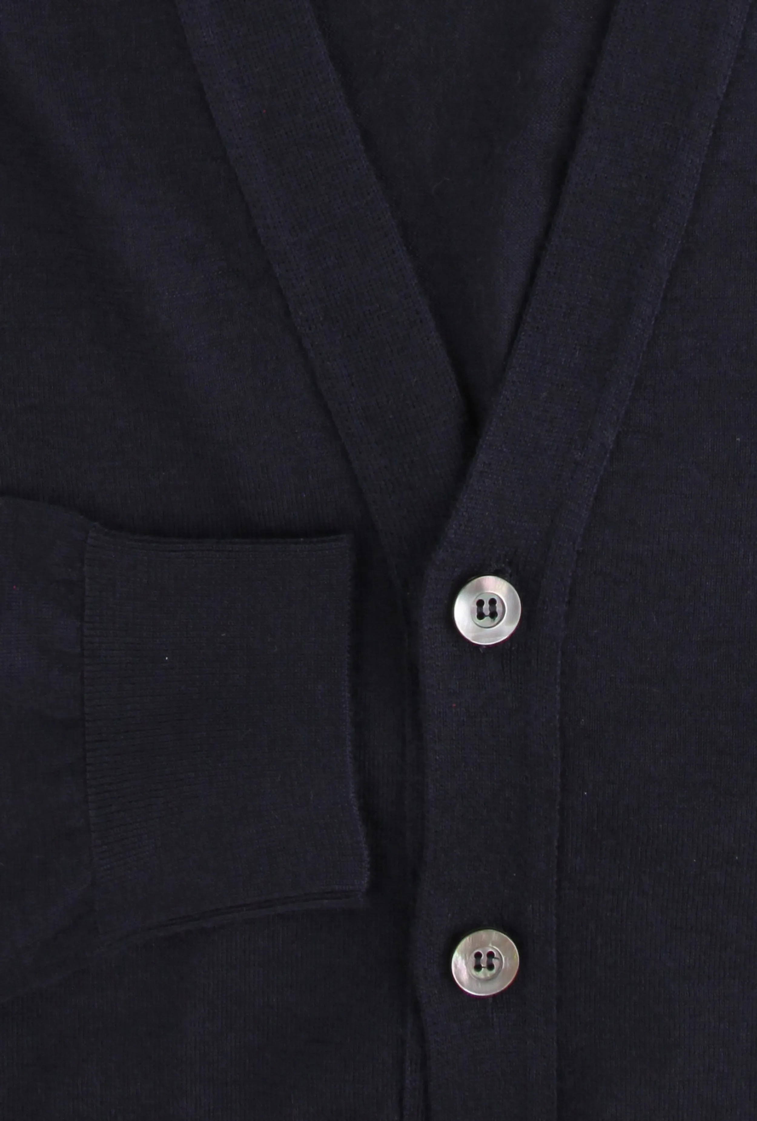 Fiori Di Lusso Navy Blue V-Neck Cardigan