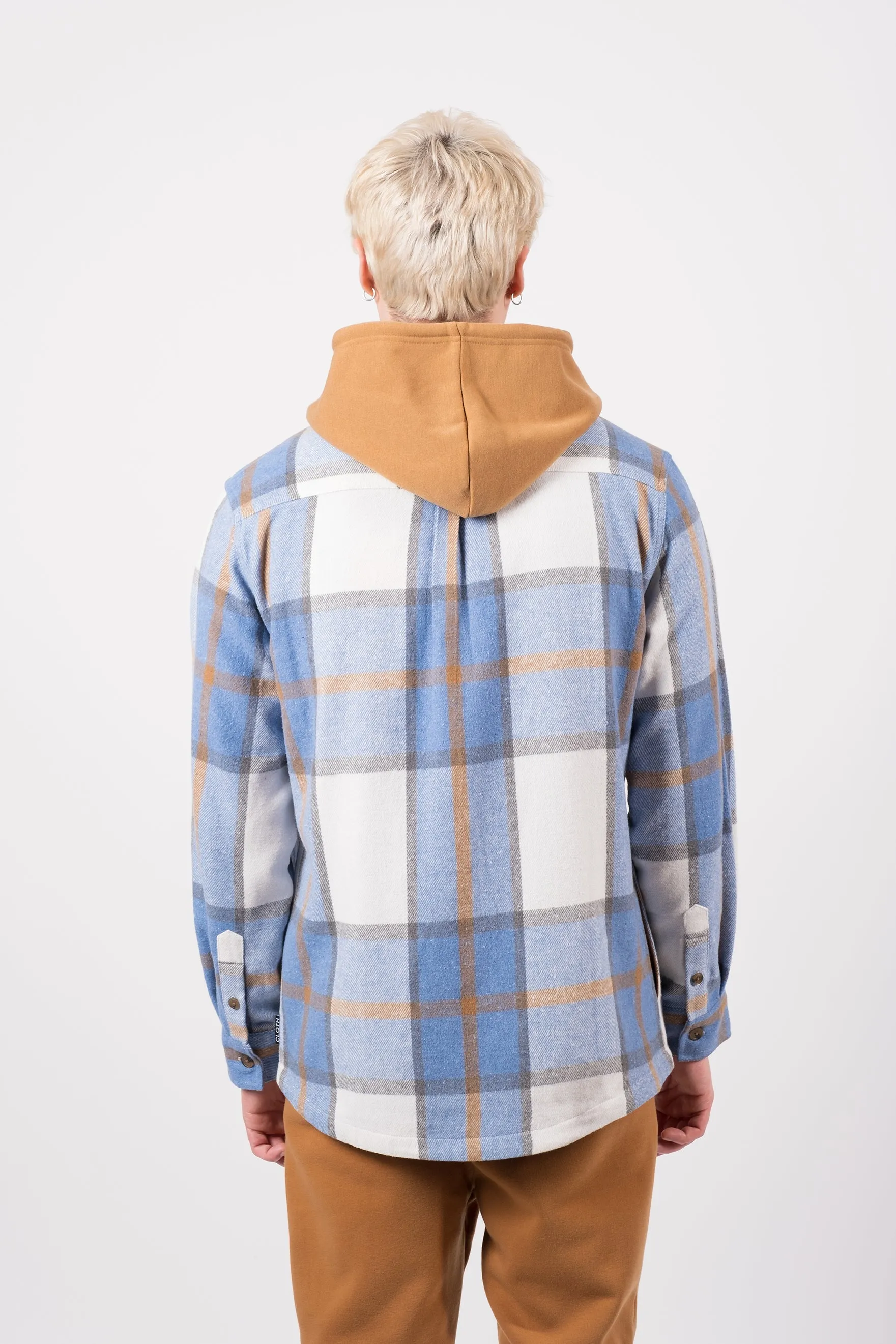 Flannel Hooded Zip Shacket