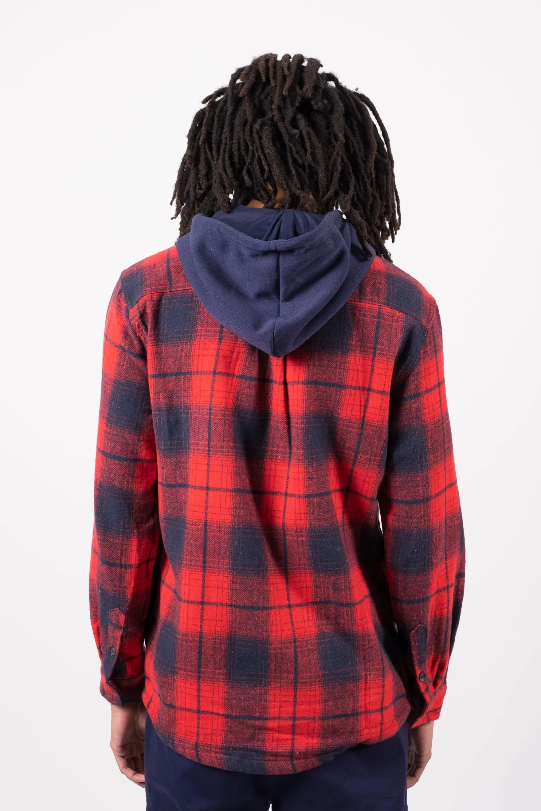 Flannel Hooded Zip Shacket