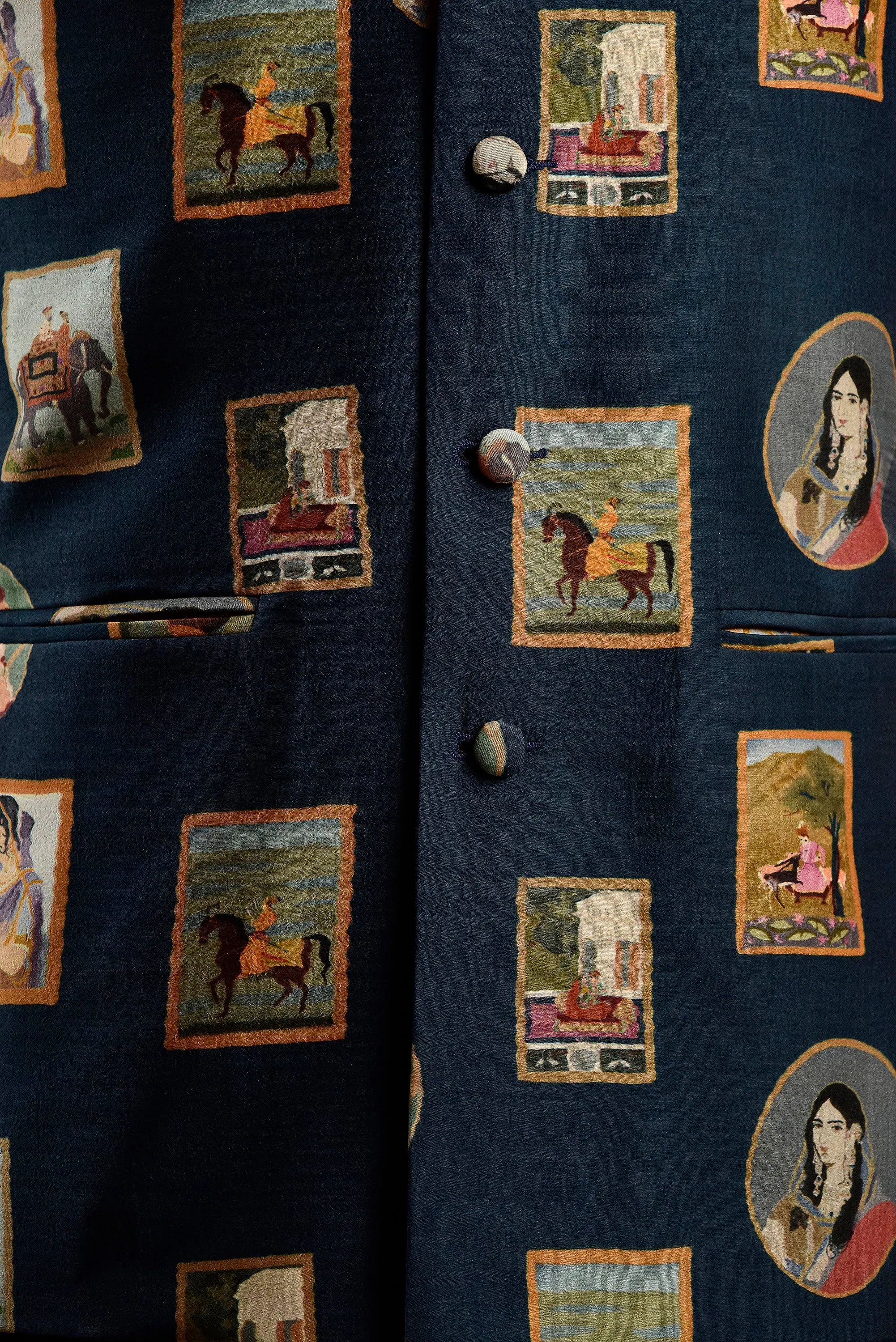 Flannel Vintage Blue Potrait Jacket