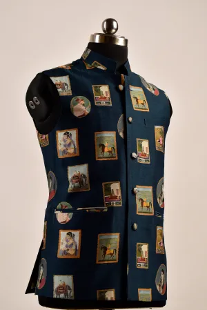 Flannel Vintage Blue Potrait Jacket