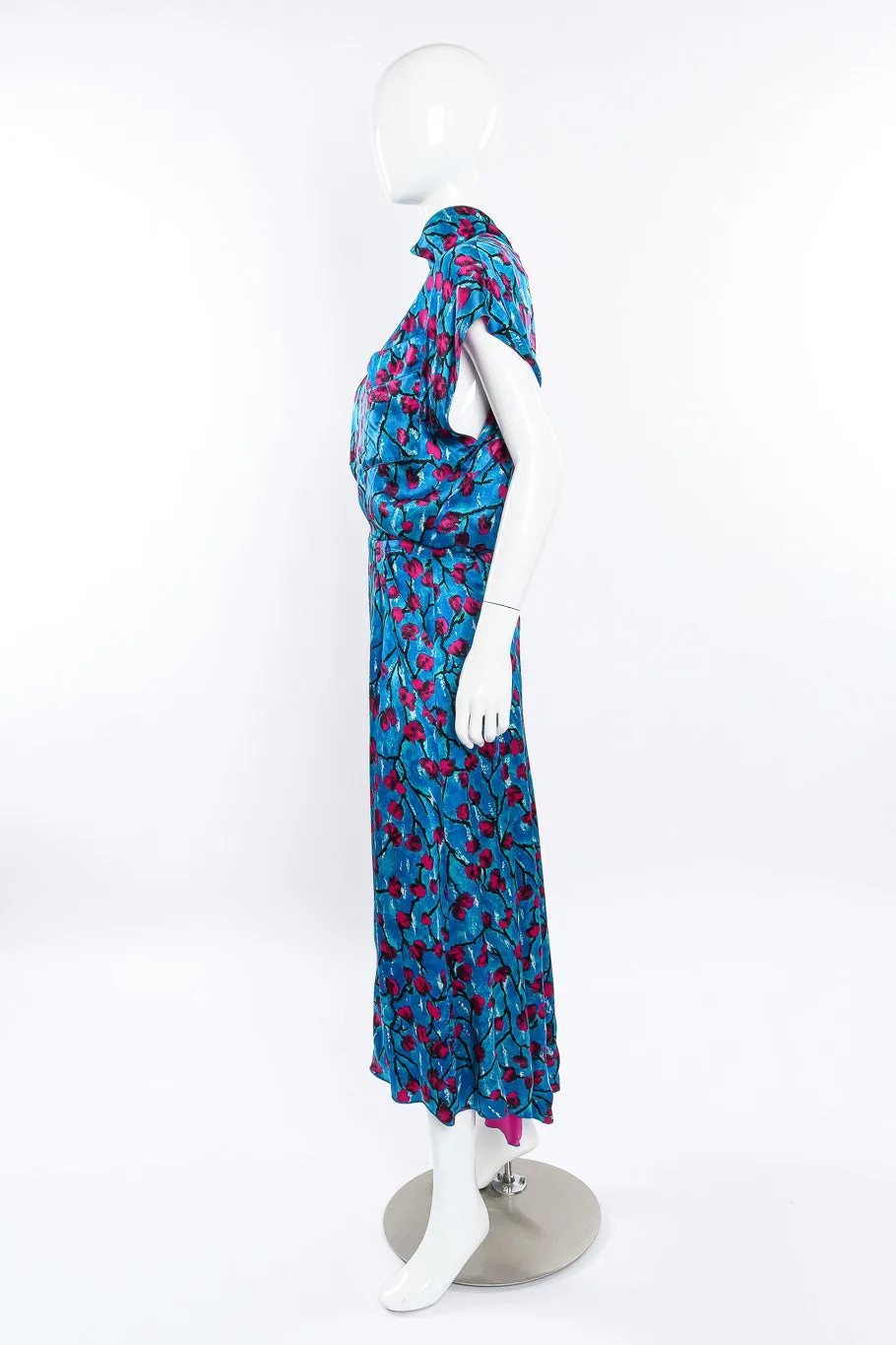 Floral Silk Midi Dress