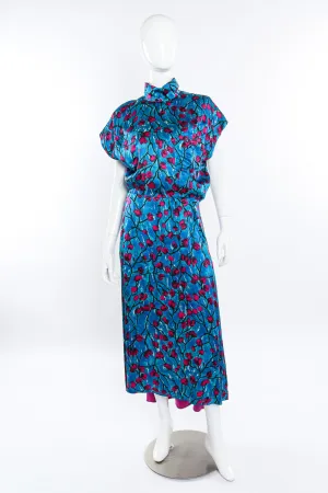 Floral Silk Midi Dress