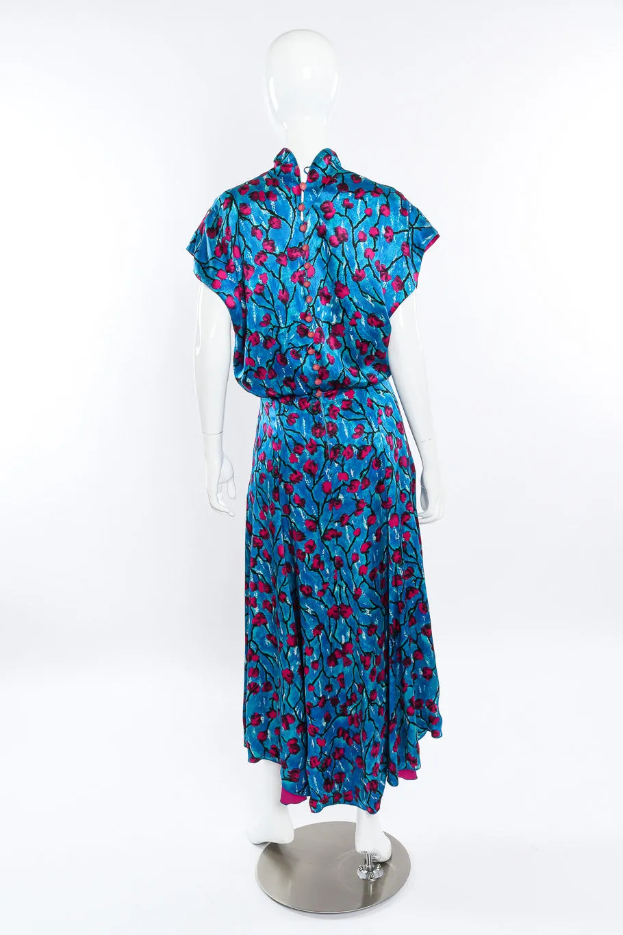 Floral Silk Midi Dress