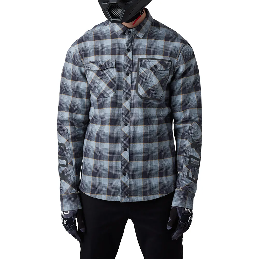 FOX DEFEND DRIVE WINDBLOCK FLANNEL LS SHIRT [GUNMETAL]