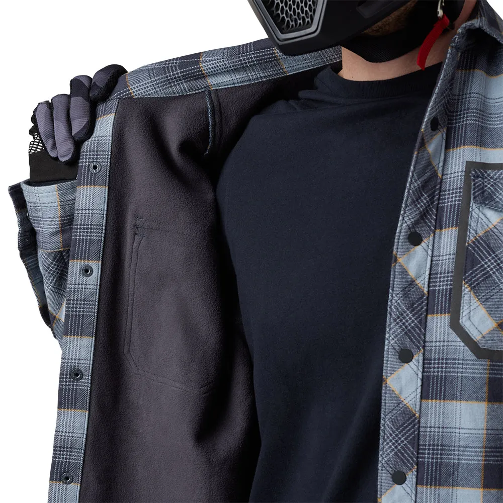 FOX DEFEND DRIVE WINDBLOCK FLANNEL LS SHIRT [GUNMETAL]