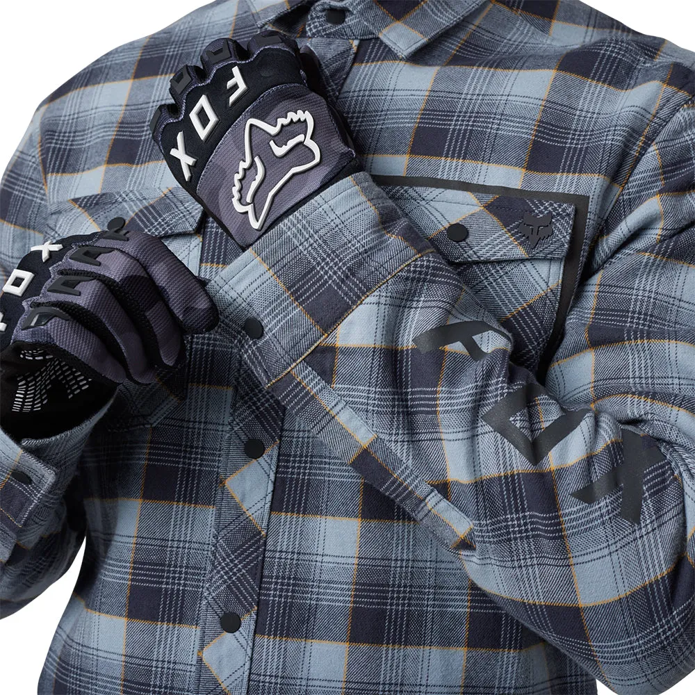 FOX DEFEND DRIVE WINDBLOCK FLANNEL LS SHIRT [GUNMETAL]
