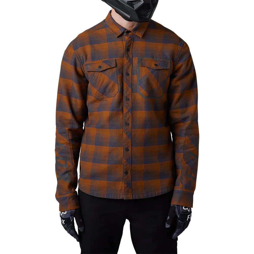 FOX DEFEND DRIVE WINDBLOCK FLANNEL LS SHIRT [NUTMEG]