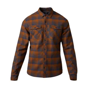 FOX DEFEND DRIVE WINDBLOCK FLANNEL LS SHIRT [NUTMEG]