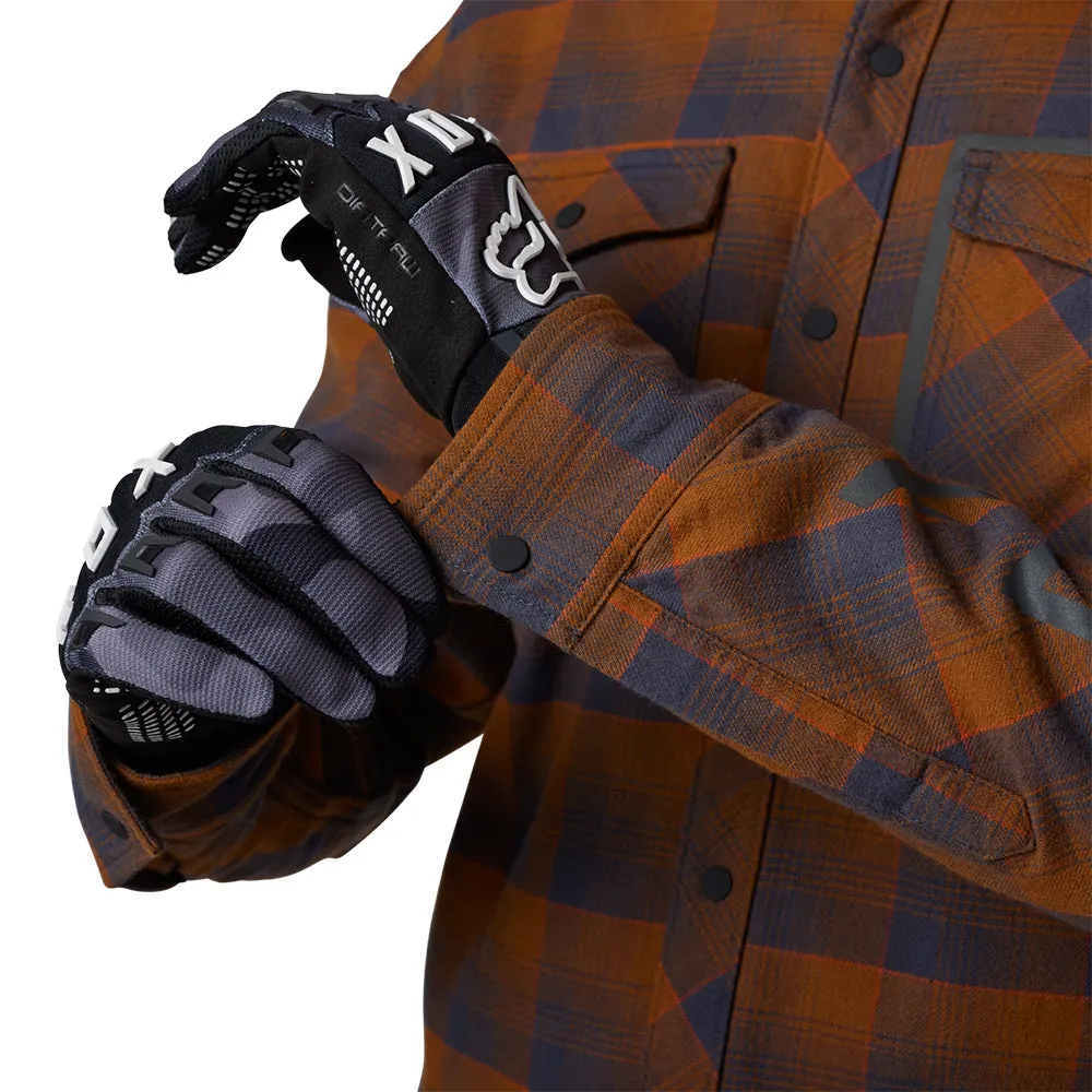 FOX DEFEND DRIVE WINDBLOCK FLANNEL LS SHIRT [NUTMEG]