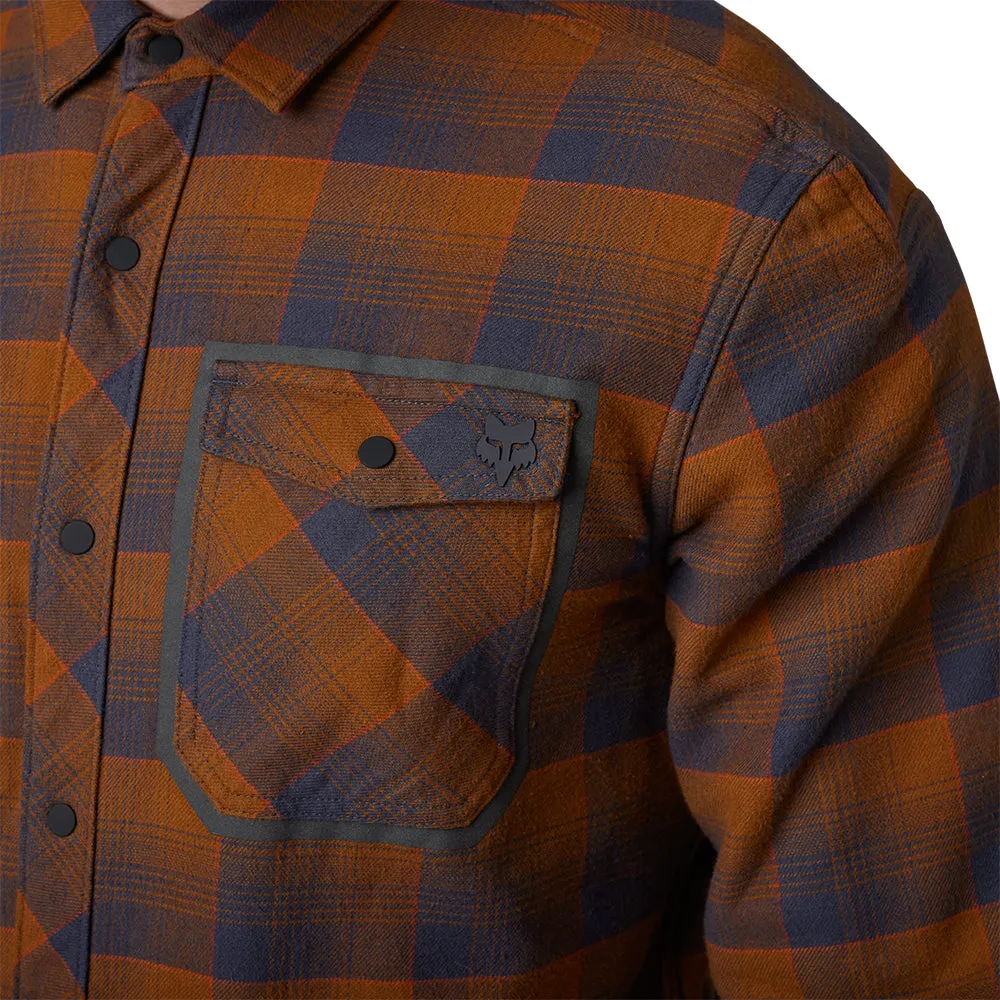 FOX DEFEND DRIVE WINDBLOCK FLANNEL LS SHIRT [NUTMEG]