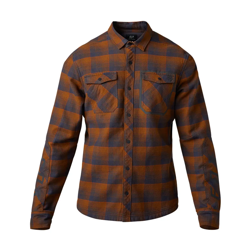 FOX DEFEND DRIVE WINDBLOCK FLANNEL LS SHIRT [NUTMEG]