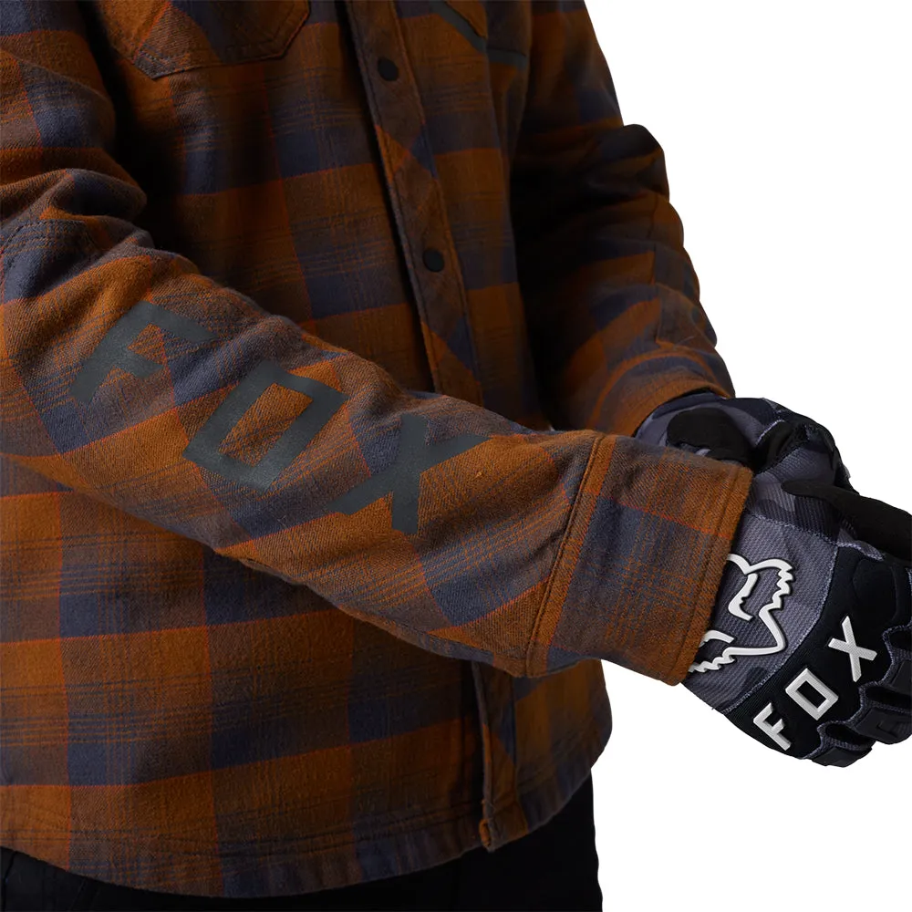 FOX DEFEND DRIVE WINDBLOCK FLANNEL LS SHIRT [NUTMEG]