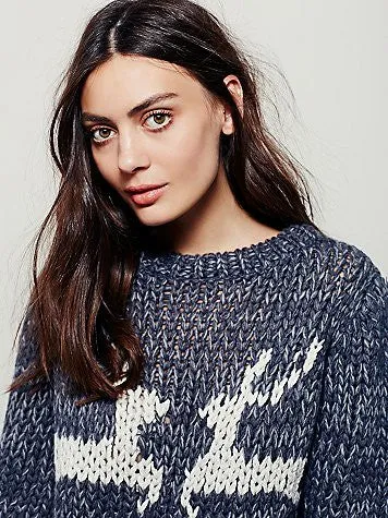 Free People Dancer & Prancer Sweater | Charcoal