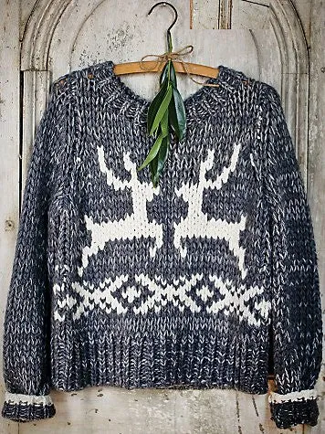 Free People Dancer & Prancer Sweater | Charcoal