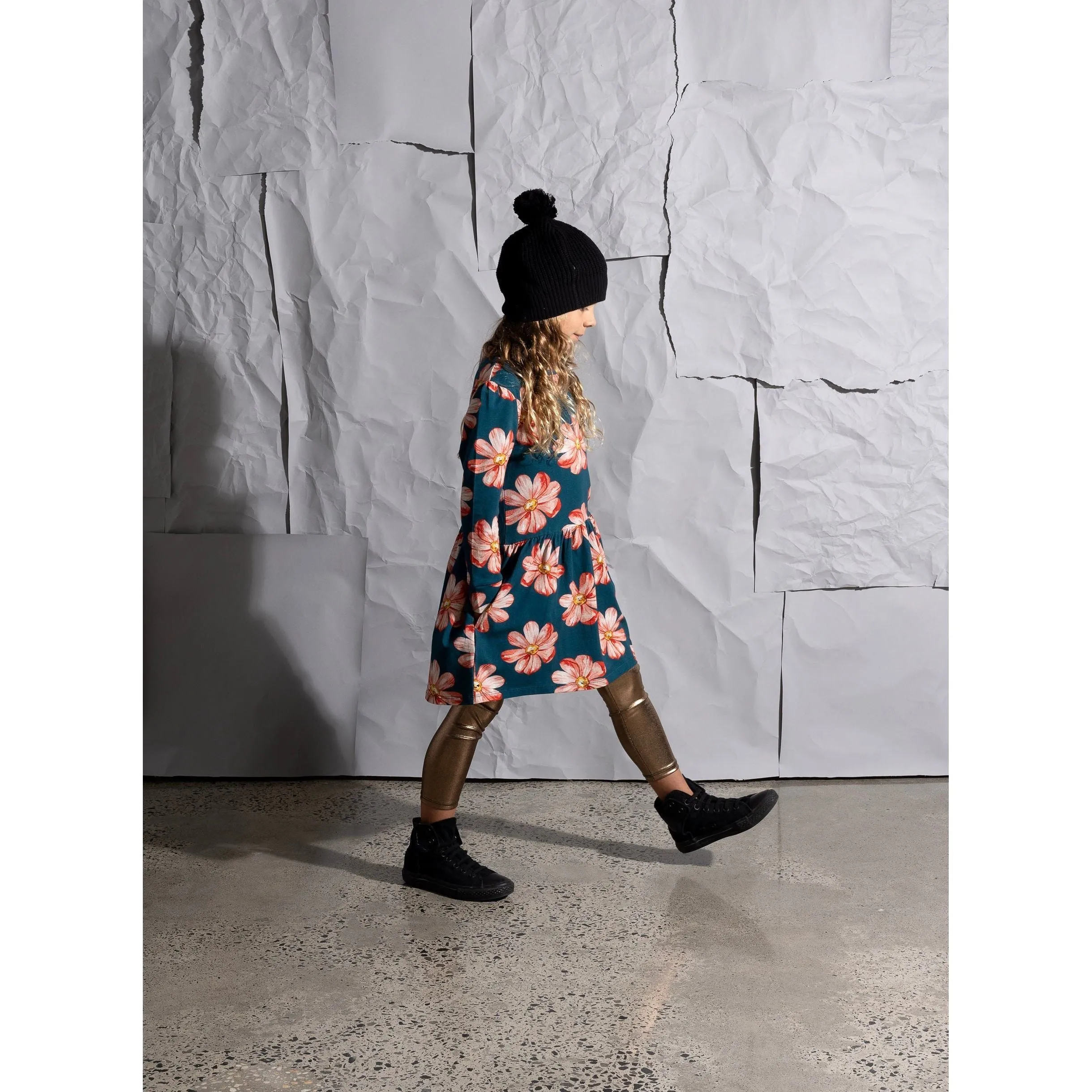 Friendly Flower Dress - Teal