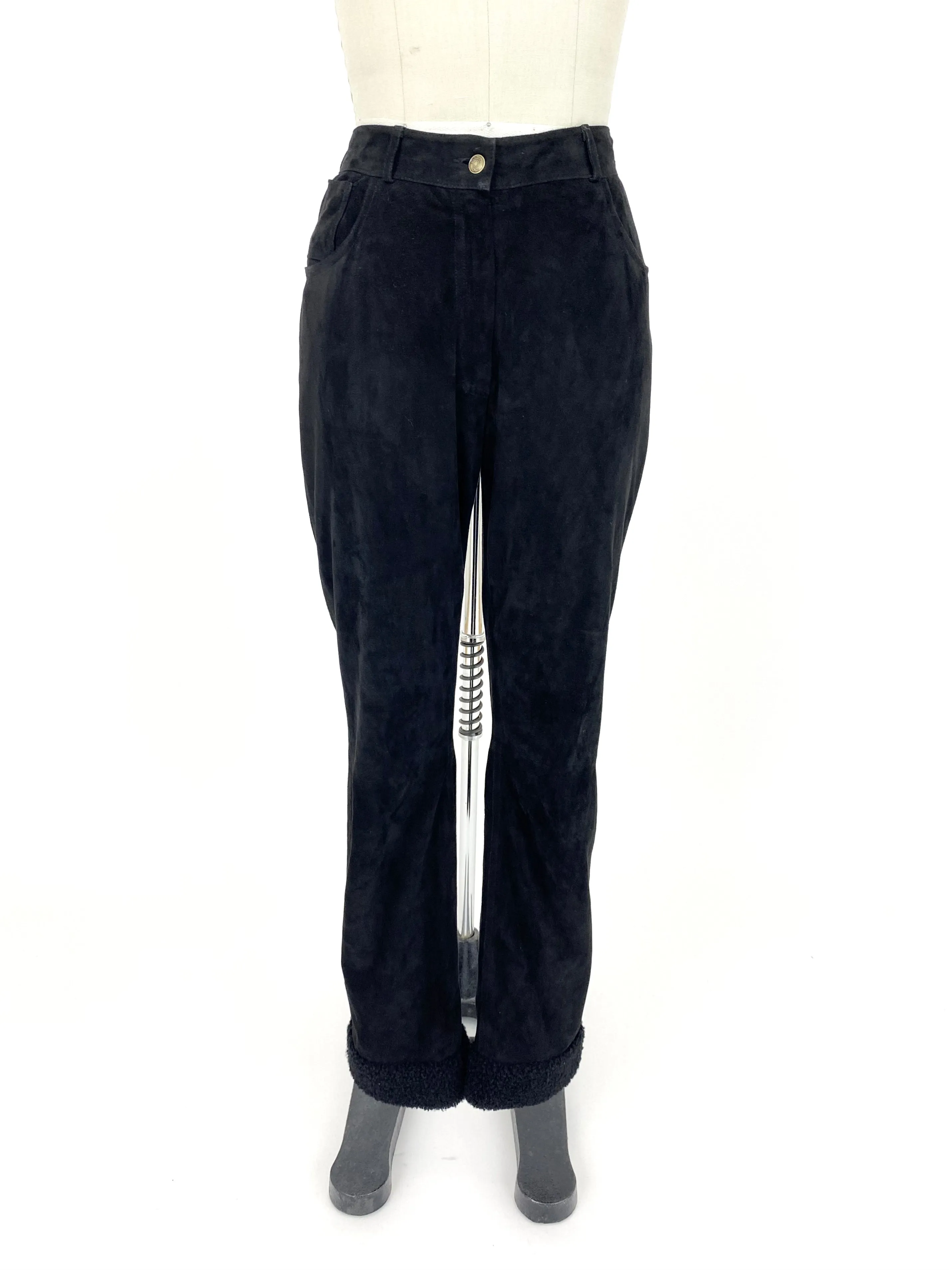 F/W 2000 Christian Dior Boutique Suede Shearling Pants