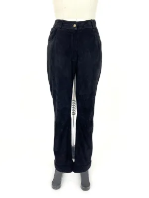 F/W 2000 Christian Dior Boutique Suede Shearling Pants