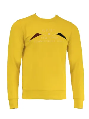 Gant Men's O1 Gant Nautical Flag C-Neck Sweat, Medium, Mango