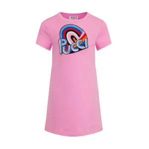 Girl Pink Logo Dress