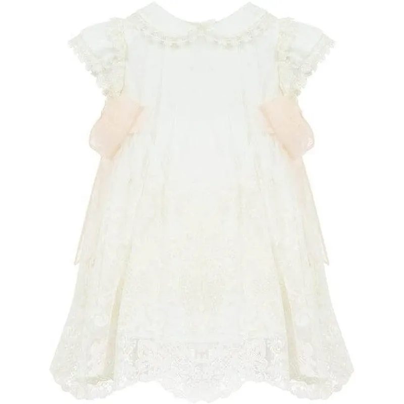 Girls Ivory Lace Dress
