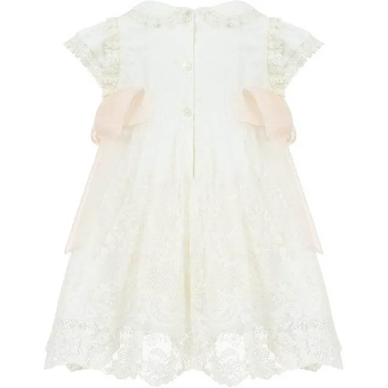 Girls Ivory Lace Dress