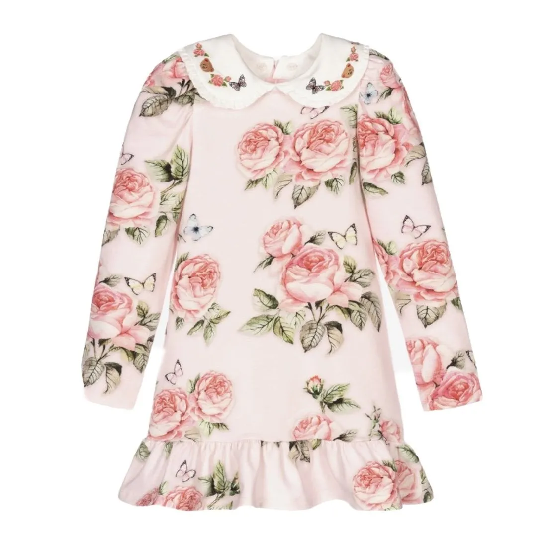 Girls Pink Rose Dress